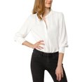 thumbnail image 1 of INSPIRE CHIC Chemises à Manches Longues pour Femmes avec Col Montant et Boutons, 1 of 7