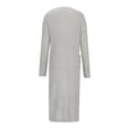 thumbnail image 4 of Yuyuzo Womens Maxi Cardigans Long Sleeve Open Front Ribble Knit Solid Color Sweater Outwear Coat Cardigan, 4 of 5