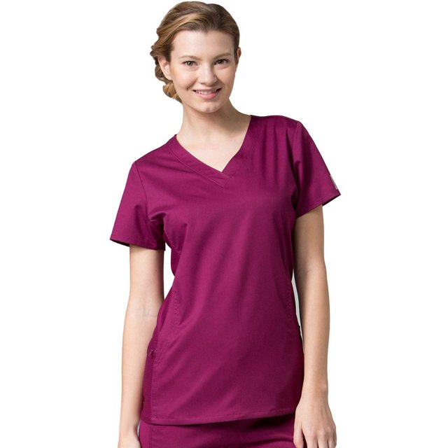 EON Haut de Blouse Médicale à Col en V en Maille pour Femmes Coolmax