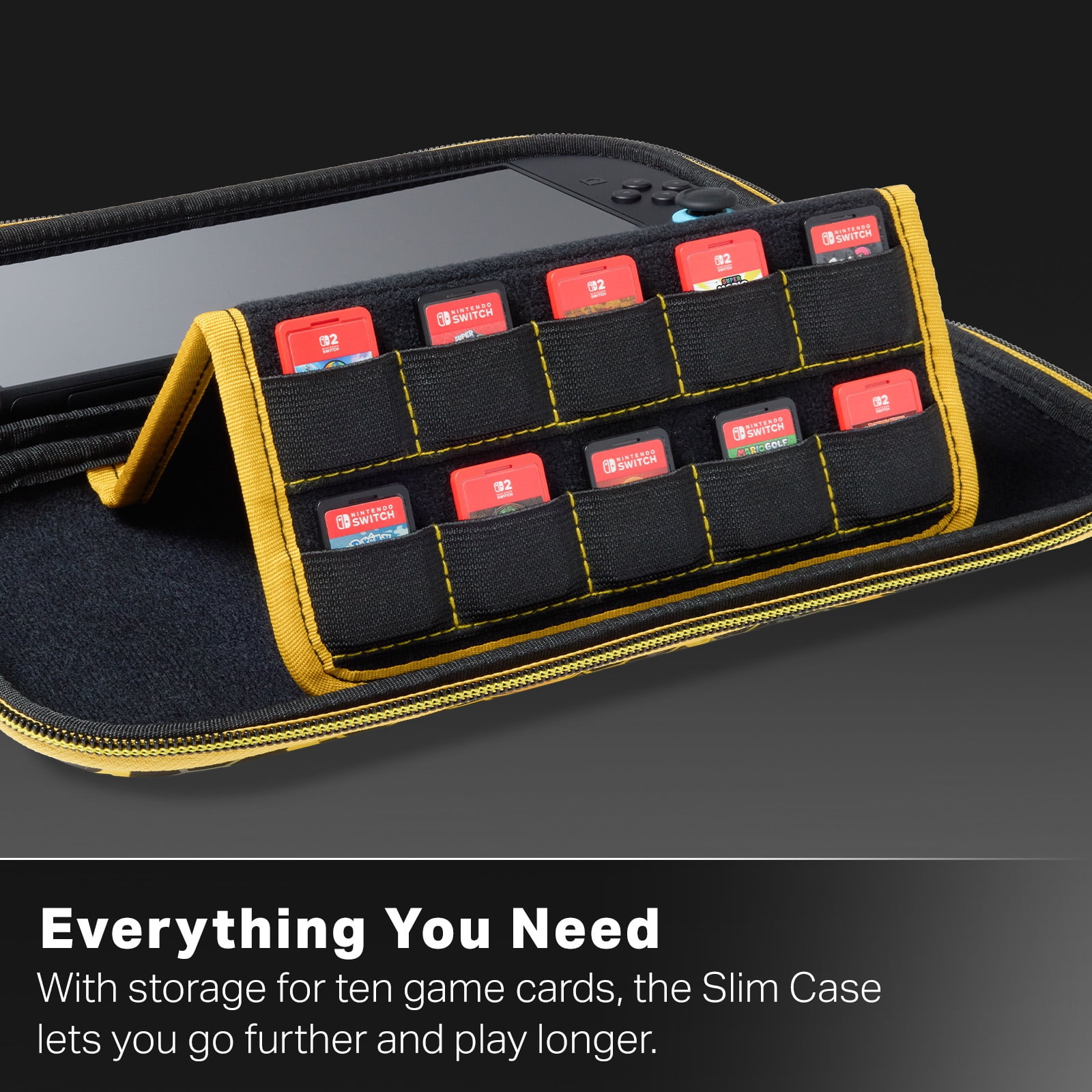 PowerA Slim Case for Nintendo Switch 2 - Pikachu Storm, Officially Licensed, Protective Case, Holds 10 Game Cards, Padded Screen Protector, Built-in Play Stand