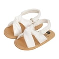 thumbnail image 1 of Gupgi Breathable Summer Baby Girls Sandals, Solid Color Soft Sole Shoes, 1 of 8