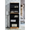 thumbnail image 4 of Hodedah HI224 Garde-Manger de Cuisine de Rangement à 4 Portes, 4 Tablettes et 5 Compartiments, Black Beech, 4 of 5