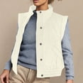 thumbnail image 1 of Women's Casual Solid Color Lapel Hooded Sleeveless Jacket with Elastic Hem for Spring and Summer, 1 of 8