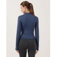 thumbnail image 3 of ORUYROP Veste de Course Légère Extensible pour Femmes avec Fermeture Éclair Complète et Trous pour les Pouces, 3 of 7
