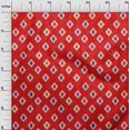 thumbnail image 3 of oneOone Soie Tabby Rouge Tissu Africain Aztech Robe Tissu Tissu Imprimé par la Cour 42 Pouces de Large, 3 of 4