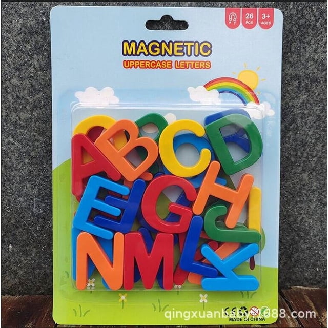 CJiaWei Ensemble de 26 Aimants de Réfrigérateur Lettres de l'Alphabet Multicolores Jouet Novateur et Pratique pour Enfants