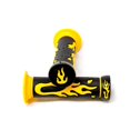 thumbnail image 1 of Krator ATV / PWC Yellow Flame Hand Grips 7/8" Handlebar Compatible with Yamaha Rhino, 1 of 5