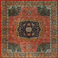 thumbnail image 1 of Ahgly Tapis d'Intérieur Carré Traditionnel Persan Marron, 6 Pieds Carré, 1 of 6