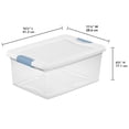 thumbnail image 2 of Sterilite Contenant de Rangement en Plastique de 15 Qt avec Couvercle à Loquet, (Lot de 12), 2 of 12