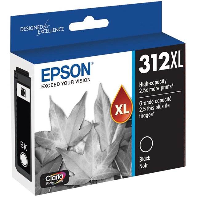 Epson T312XL120 Claria Photo HD Black High Capacity Cartridge Ink