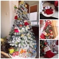 thumbnail image 4 of Bas de Noël avec Initiales Grande Lettre Brodée Tricot Rouge Blanc Bas de Noël pour Décorations de Vacances en Famille et Cheminée d'Arbre de Noël, 4 of 8