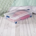 thumbnail image 3 of Sterilite Boîte à loquets de 47 L avec roues, boîte de rangement en plastique transparent avec couvercle et loquet bleu - 4 PK, 3 of 6