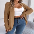 thumbnail image 2 of MesaSe Womens Open Front Knit Cardigan Long Sleeve Solid Color Pocket Sweater Loose Fall Tops S, 2 of 7