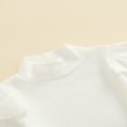thumbnail image 4 of Baby Girls Skirt Set Turtle Neck Tops High Waist Buttoned Skirt with Pockets, 4 of 7