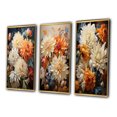 thumbnail image 3 of Designart "Chrysanthemums Autumn composition I" Floral & Botanical Framed Wall Art Set Of 3 - Beige Chrysanthemums Frame Gallery Set For Office Decor, 3 of 6