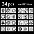 thumbnail image 3 of 24PCS Painting Stencil DIY Mandala Pattern Drawing Template Journal Stencil, 3 of 10