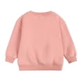 thumbnail image 5 of PMVFHDE Chandail à Col Rond pour Bébé Garçon Fille Couleur Unie Manches Longues Automne Printemps, Rose, 4-5 Ans, 5 of 5