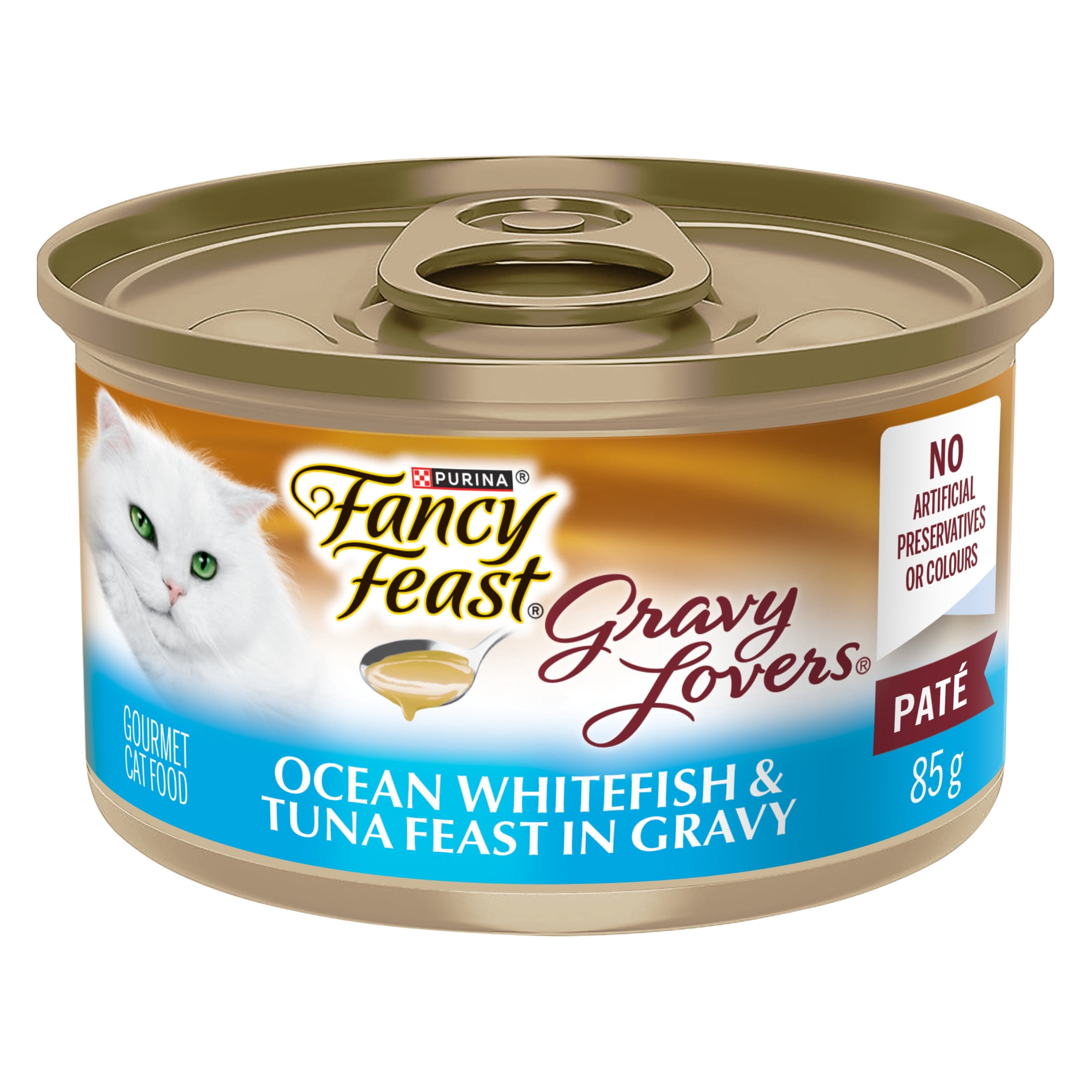 Fancy Feast Gravy Lovers Paté Ocean Whitefish & Tuna Feast in Gravy, Wet Cat Food 85 g