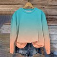 thumbnail image 4 of Milgrthf Chandails à Manches Longues pour Filles, Décontractés, Dégradé, Col Ras du Cou, Légers, Automne Hiver, Chandails à Enfiler, Bleu Pâle, 3 Ans, 4 of 6