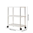 thumbnail image 3 of MTBLYS Storage Shelves with Wheels 3-Tier Independent Shelving Unit Portable Storage Rack 23.2X15.7X8.2 Inch Plastic Floor Shelf Pantry Kitchen Closet Bath Use, 3 of 6