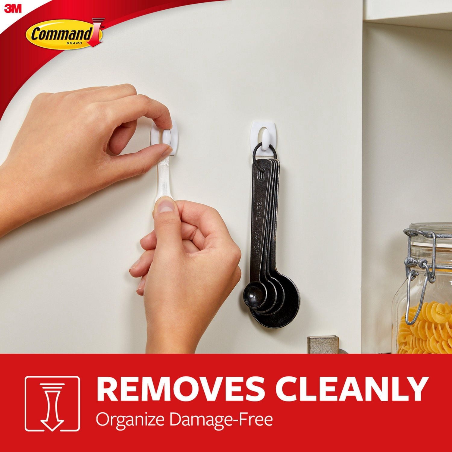 Command Mini Hooks 17006C, White, 12 Hooks, 16 Adhesive Strips
