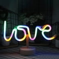 thumbnail image 4 of Multicolor Valentine's Day LED Shape Light USB/Battery Powered Decorative Lamp, Heart Themed Neon Sign for Room & Party Decorations, 4 of 6