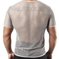 thumbnail image 5 of QIPOPIQ Men's T-Shirt Mesh Fishnet Sleeveless Undershirt Hollow Out Top Clearance, 5 of 5