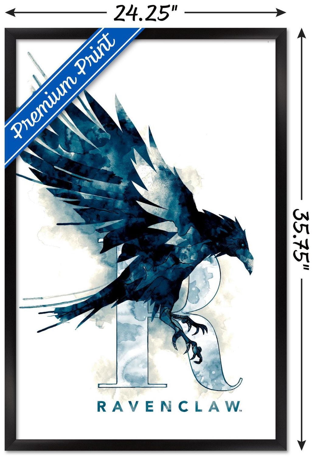The Wizarding World: Harry Potter - Ravenclaw Illustrated House Logo Wall Poster, 14.725" x 22.375"