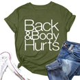 thumbnail image 1 of GPOECD T-Shirts Graphiques pour Femmes, Imprimé Graphique, Col Rond, Manches Courtes, Décontracté pour l'Été, Hauts d'Été pour Femmes 03_Army Green,m, 1 of 2