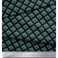 thumbnail image 3 of Soimoi Poly Georgette Fabric Flourish Damask Printed Craft Fabric by The Yard 42 Inch Wide, 3 of 3