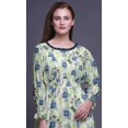 thumbnail image 5 of Bimba Tie-Dye Ladies Bishop Sleeve Round Neck Ruffle Maxi Smocked WaistDress-X-Small, 5 of 5