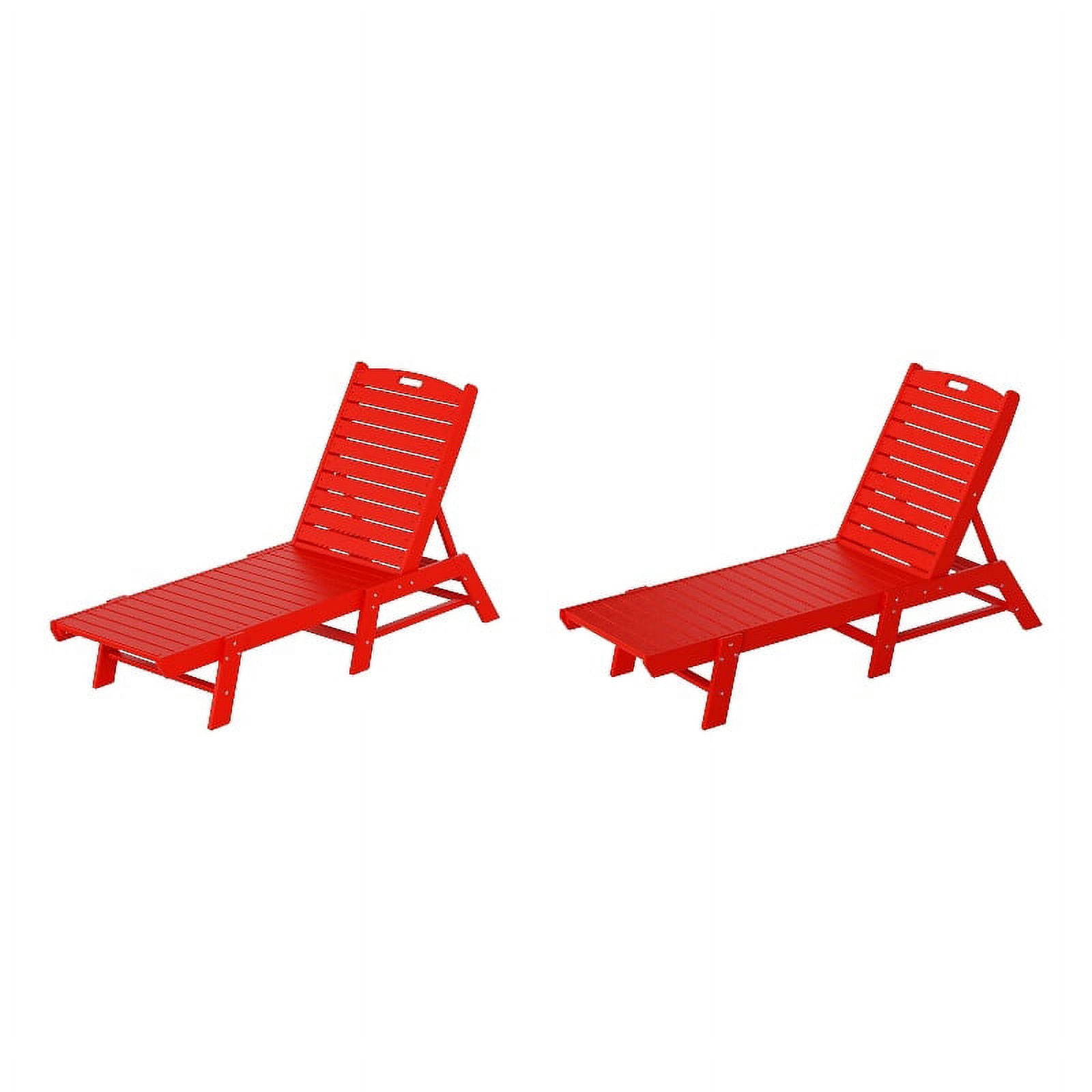 Paradise Chaises Longues Adirondack en Plastique pour Extérieur (Ensemble de 2)