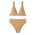 thumbnail image 4 of zanvin Womens High Waisted Bathing Suits Bikini Sets Two Piece Swimsuits,Beige,L, 4 of 6