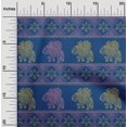 thumbnail image 1 of oneOone Silk Tabby Fabric Floral & Elephant Block Fabric Prints By Yard 42 Inch Wide, 1 of 4