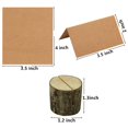 thumbnail image 4 of 20Pcs Rustic Wood Table Numbers Holder and 30Pcs Kraft Table Place Cards Wood Place Card Holder Party Wedding Table Name Card Holder Memo Note Card, 4 of 4