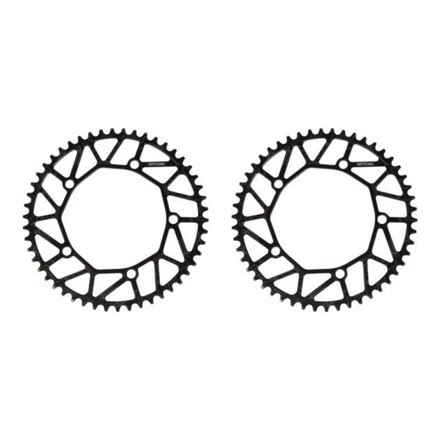 Ruiboury Lightweight And Easy To Install - Smooth Operation Chain Ring For Bicycles Bicycles Crank Bike Chain 50T black 2Set