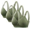 thumbnail image 1 of Timegard Bras for Women No Underwire 3pc Adjustable Strap Full Support Ruched Comfy Everyday Bras, 1 of 3