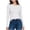 White, variant on Yuyuzo Long Sleeve Shirts Womens Crew Neck Slim Fitted Bade Layer Tee Shirts Solid Color Comfy Fall Basic Clothes