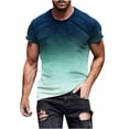 thumbnail image 2 of cllios T-Shirts Graphiques pour Hommes Grande Taille Décontractés Teinture sur Nœuds Dégradé Imprimé Manches Courtes Chemises Coupe Régulière Col Rond Décontracté Chandails d'Entraînement Gym T-Shirt Muscle Hauts, 2 of 5