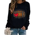 thumbnail image 1 of EQWLJWE T-Shirts de Baseball Maman pour Femmes Manches Longues Raglan Chandail Tops Saison de Football T-shirt Graphique Col Rond Blouse Manches Longues pour Femmes Tendance Grande Taille Tops d'Halloween, 1 of 4
