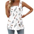 thumbnail image 1 of Birdeem T-Shirt Mode Femme Imprimé Col Carré Confortable Ample Sans Manches Blouse Décontractée, 1 of 6