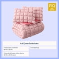 thumbnail image 3 of Mainstays Kids Microfiber Pink Solid Puffy Comforter Set, Full/Queen, 3 Pieces, 3 of 7
