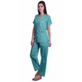 thumbnail image 2 of Moomaya Ensemble de Pyjama en Coton Imprimé à Col Cranté, Boutonné, pour Femmes, Tenue de Nuit, 2 of 6