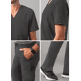 thumbnail image 4 of Adar Addition Go-Basic Scrub Set For Men - Classic V-Neck Scrub Top & Cargo Scrub Pants, 4 of 7