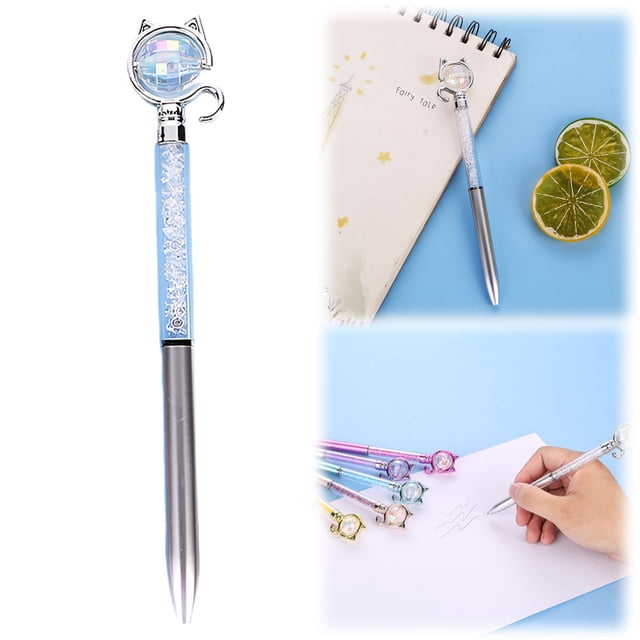 Meiiso Silver Metallic Cat Ballpoint Pen - 2Ml Smooth Ink for Professionals, Large Inventory Clearance Flash Purchase