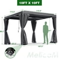 thumbnail image 2 of Hommow Pergola à Persiennes 12x24, Aluminium avec Toit Ajustable, Extérieur avec Moustiquaires Imperméables, Gris Foncé, 2 of 8