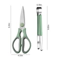 thumbnail image 3 of Kitchen Shears with Tong, Stainless Steel Blade, Plastic Handle, Multipurpose for Poultry Herbs Vegetables Walnuts Bottle Caps, Comfortable Grip, Easy to Clean, 3 of 7