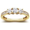 thumbnail image 1 of 1ct Diamond Three Stone Ring 14K Yellow Gold, 1 of 1