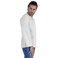 thumbnail image 3 of Atasi Kurta à Manches Longues pour Hommes en Coton Slub Uni à Col Rond Chemise Ethnique-6634, 3 of 7