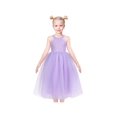thumbnail image 2 of Robe Fille Violette Col Halter Fête Dentelle Tulle Élégante Sans Manches 8 Ans, 2 of 7